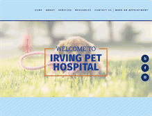 Tablet Screenshot of irvingpethospital.com